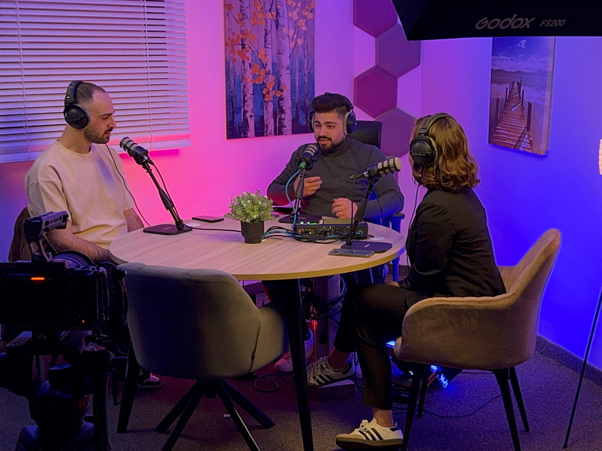 Inside the K Sound podcast studio