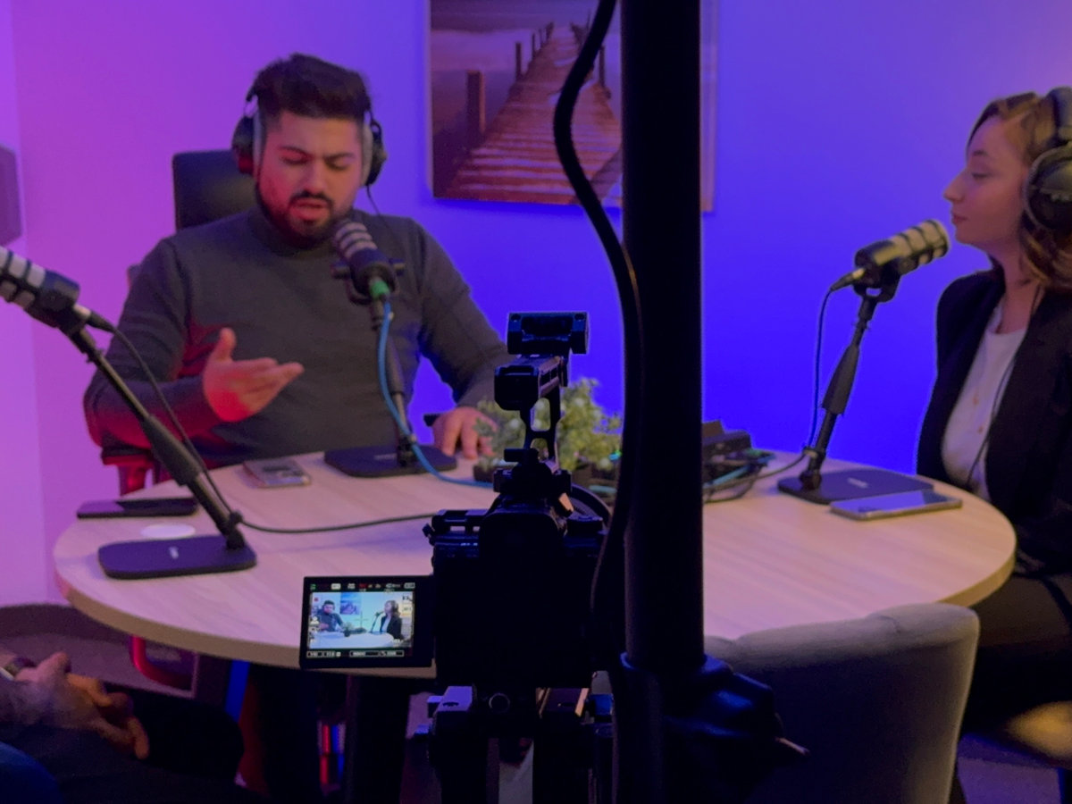 Inside the K Sound podcast studio